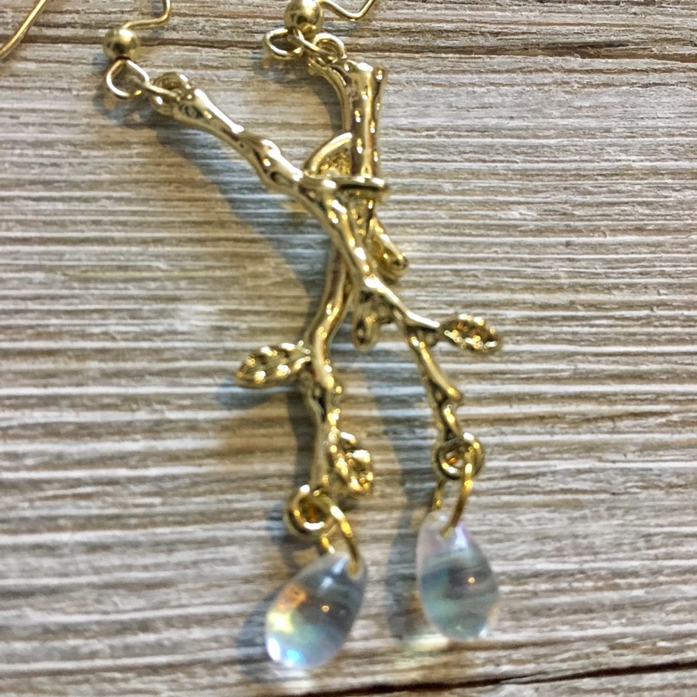Golden Twig Enchanted Forest Earrings